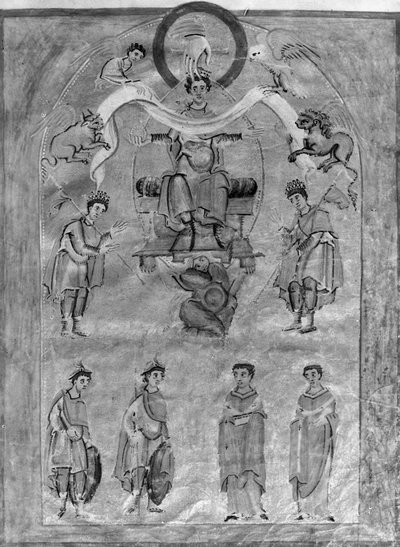 El emperador en majestad, c.975 de German School